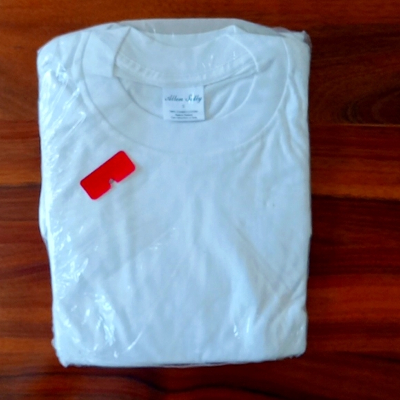 Allen Solly Mens Shirt Small White 2-Pack Pullover Crew T-Shirt Undershirt Tee - Picture 1 of 3